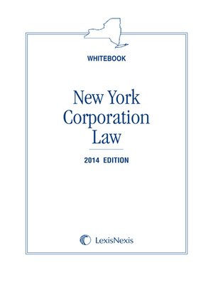 cover image of New York Corporation Law